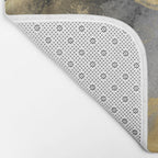 Gold and Black Modern Abstract Art Print Bath Mat Gallery Image 2