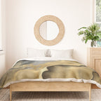 Gold and Black Modern Abstract Art Print Duvet Cover Gallery Image 3