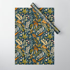 Fall leafy nature dark A Wrapping Paper Gallery Image 1