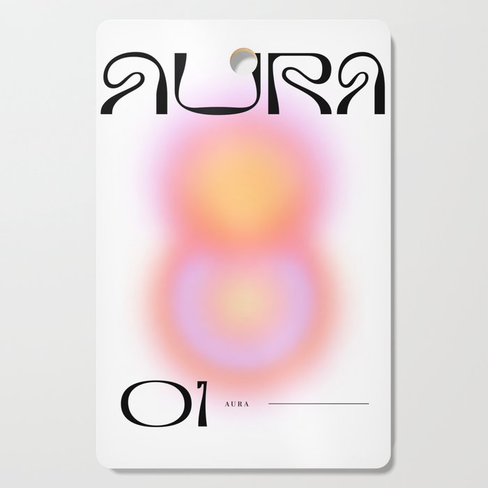 Modern soft blur gradient typography art Cutting Board Gallery Image 1