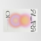 Modern soft blur gradient typography art Rug Gallery Image 2