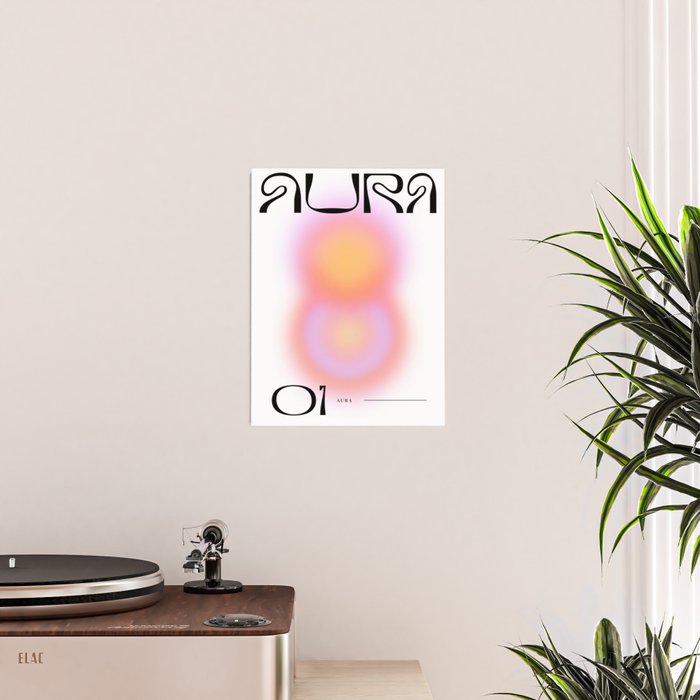 Modern soft blur gradient typography art Poster Gallery Image 2