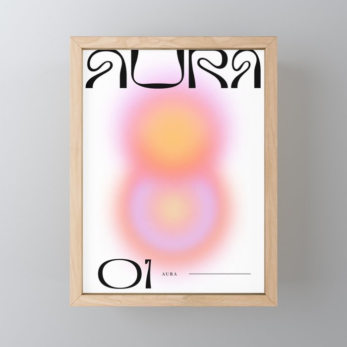 Modern soft blur gradient typography art Mini Art Print Gallery Image 1