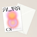 Modern soft blur gradient typography art Stationery Card Gallery Image 2