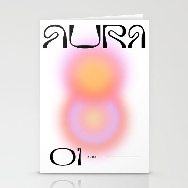 Modern soft blur gradient typography art Stationery Card Gallery Image 2