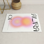 Modern soft blur gradient typography art Rug Gallery Image 1