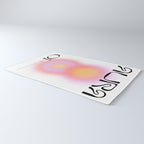 Modern soft blur gradient typography art Rug Gallery Image 3
