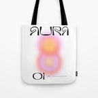 Modern soft blur gradient typography art Tote Bag Gallery Image 1