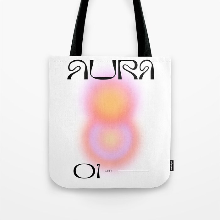 Modern soft blur gradient typography art Tote Bag Gallery Image 1