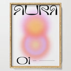 Modern soft blur gradient typography art Serving Tray Gallery Image 1