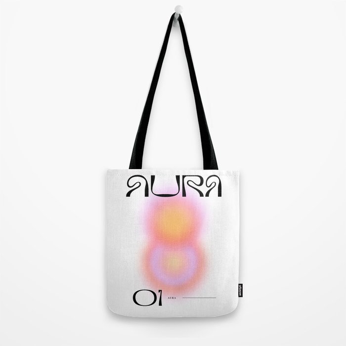 Modern soft blur gradient typography art Tote Bag Gallery Image 2