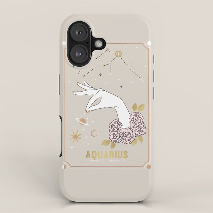 Aquarius Zodiac Sign iPhone Case Gallery Image 1