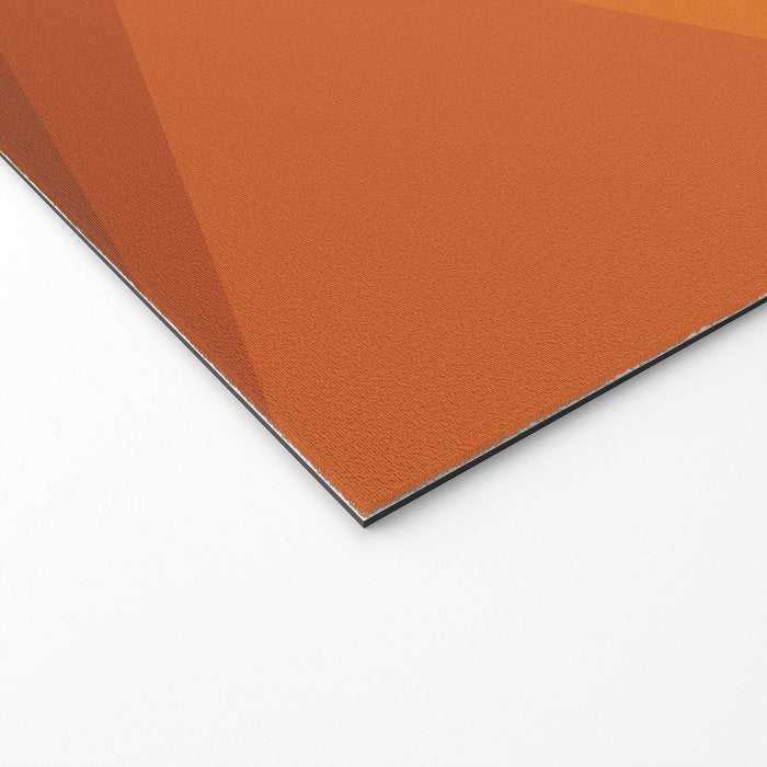 Geometric Triangles XI Retro Orange Welcome Mat Gallery Image 2