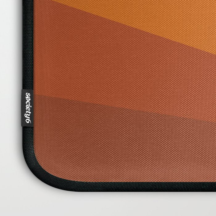 Geometric Triangles XI Retro Orange Laptop Sleeve Gallery Image 3