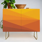 Geometric Triangles XI Retro Orange Credenza Gallery Image 1