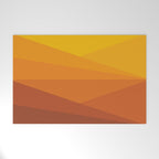 Geometric Triangles XI Retro Orange Welcome Mat Gallery Image 1