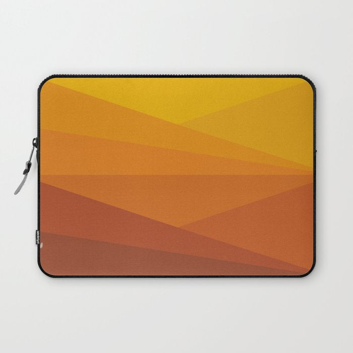 Geometric Triangles XI Retro Orange Laptop Sleeve Gallery Image 1