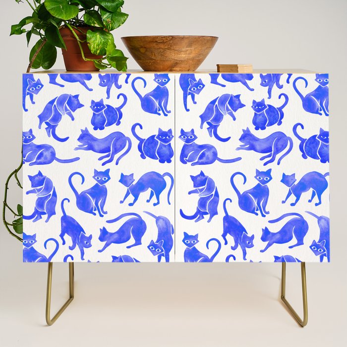 Cat Positions - Blue Palette Credenza Gallery Image 1