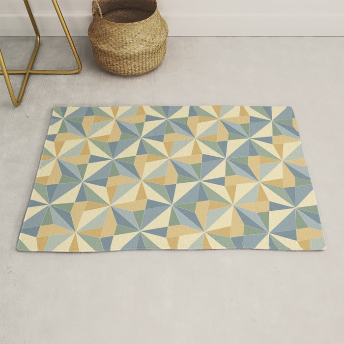 Kaleidoscope Tile Pattern XIV Neutral Earthy Pastel Rug Gallery Image 1