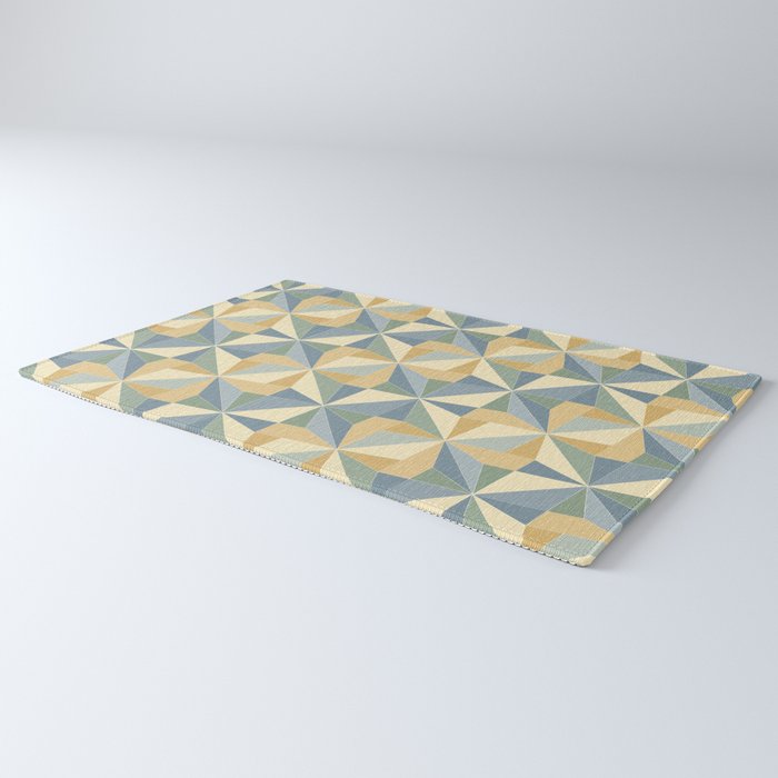 Kaleidoscope Tile Pattern XIV Neutral Earthy Pastel Rug Gallery Image 3