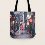 Geisha In Kyoto Tote Bag Gallery Image 1