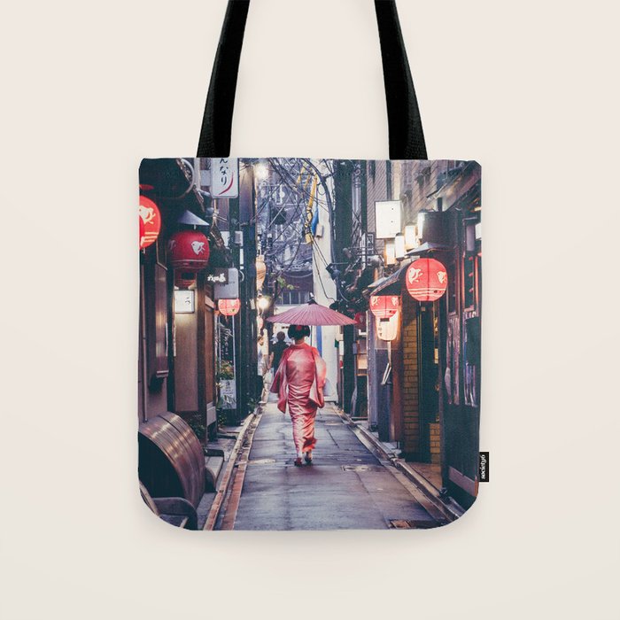 Geisha In Kyoto Tote Bag Gallery Image 1