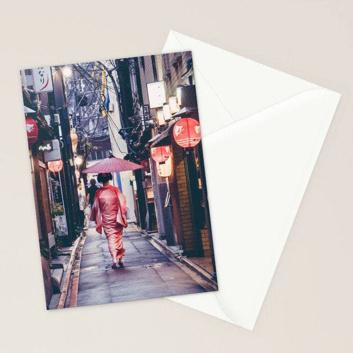 Geisha In Kyoto Stationery Card Gallery Image 2