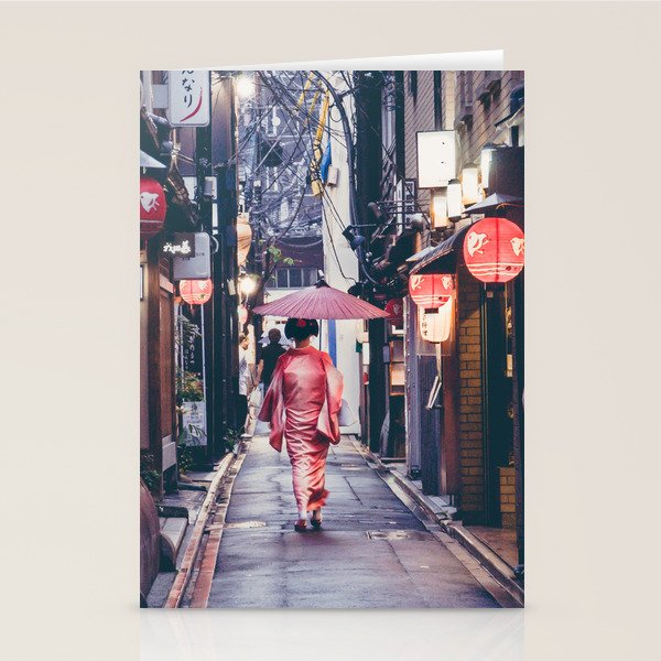Geisha In Kyoto Stationery Card Gallery Image 2