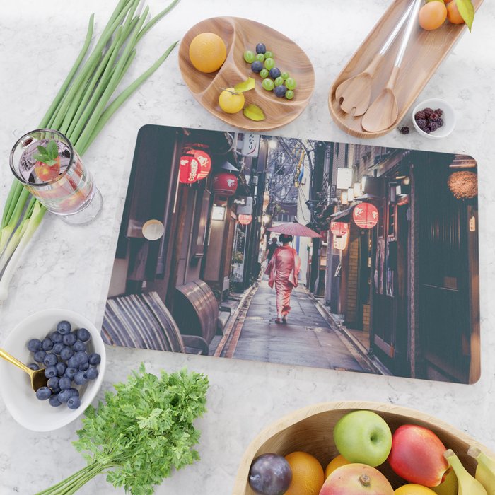 Geisha In Kyoto Cutting Board Gallery Image 2