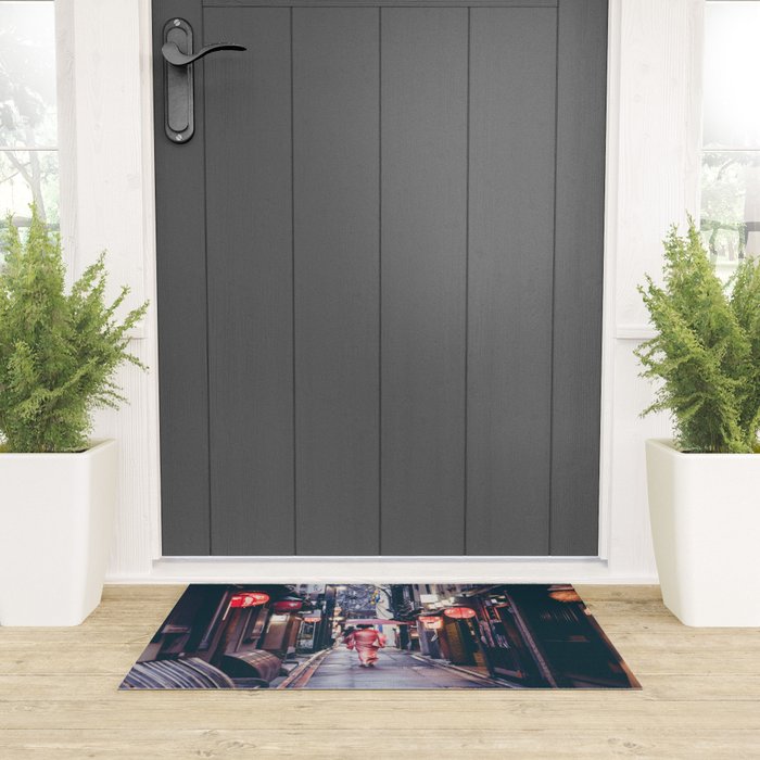 Geisha In Kyoto Welcome Mat Gallery Image 3