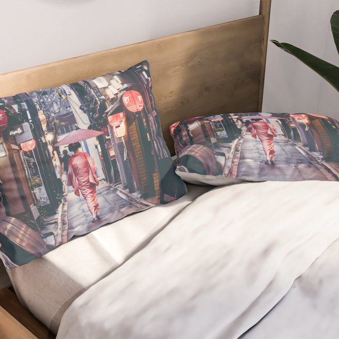 Geisha In Kyoto Pillow Sham Gallery Image 2