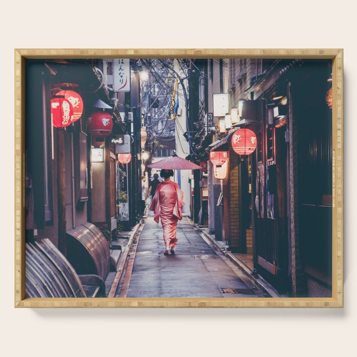 Geisha In Kyoto Serving Tray Gallery Image 1