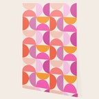 Mid Century Modern Shapes - Pink Wallpaper Gallery Image 2