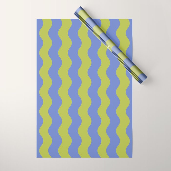 Striped Waves Retro Surf Wrapping Paper Gallery Image 1