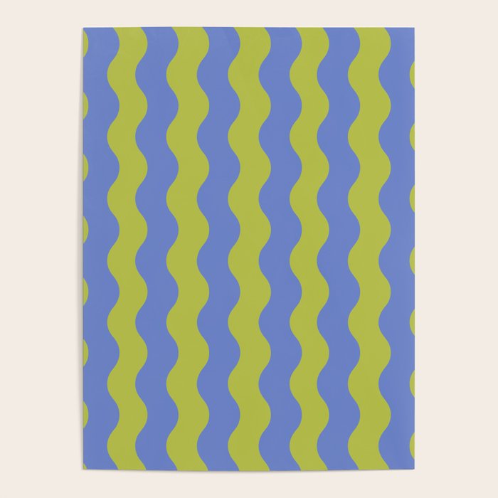 Striped Waves Retro Surf Poster Gallery Image 4