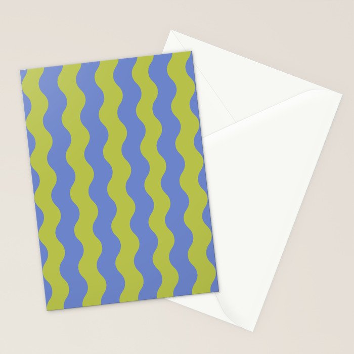 Striped Waves Retro Surf Stationery Card Gallery Image 2
