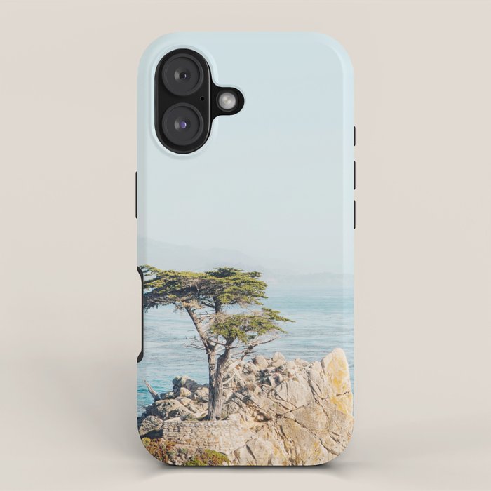 Lone Cypress Tree - Coastal California Landscape Photography iPhone Case Gallery Image 1
