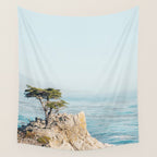 Lone Cypress Tree - Coastal California Landscape Photography Wall Tapestry Gallery Image 4