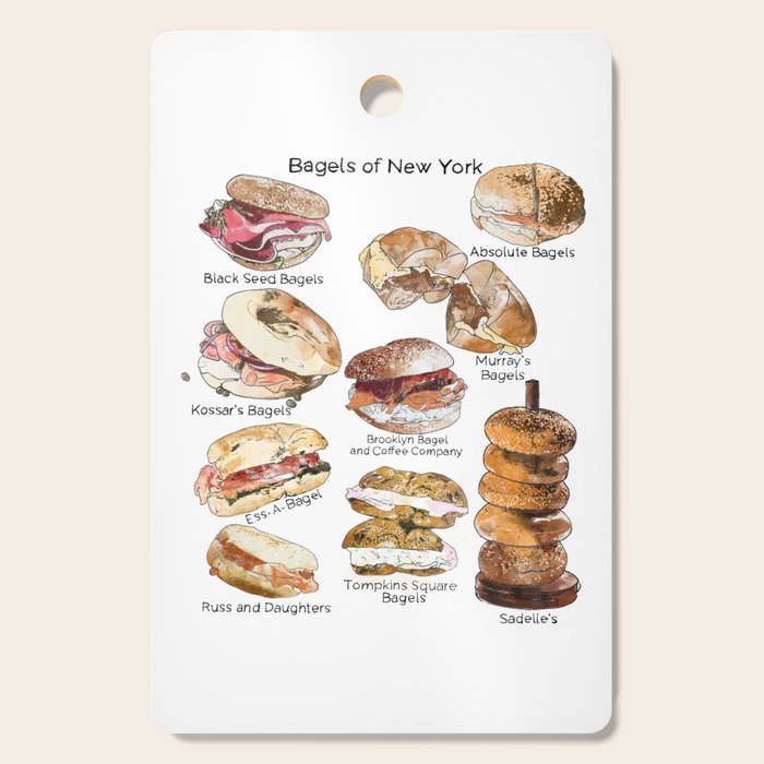Bagels of New York City Cutting Board Gallery Image 1