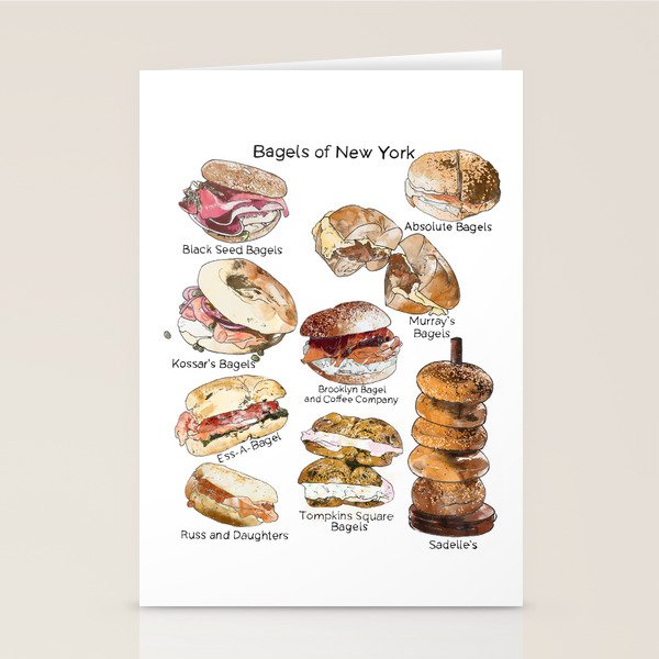 Bagels of New York City Stationery Card Gallery Image 1