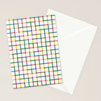 Colorful geometric square mosaic grid pattern Stationery Card Gallery Image 2
