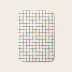 Colorful geometric square mosaic grid pattern Bath Mat Gallery Image 1