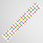 Colorful geometric square mosaic grid pattern Table Runner Gallery Image 3
