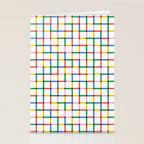 Colorful geometric square mosaic grid pattern Stationery Card Gallery Image 2