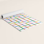 Colorful geometric square mosaic grid pattern Yoga Mat Gallery Image 2