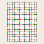 Colorful geometric square mosaic grid pattern Poster Gallery Image 4