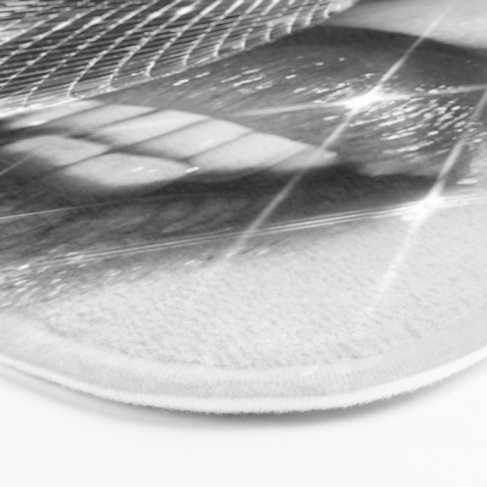Disco Ball Female Lips - Black And White Modern Wall Art Photograph - Home Decor Bath Mat Gallery Image 3