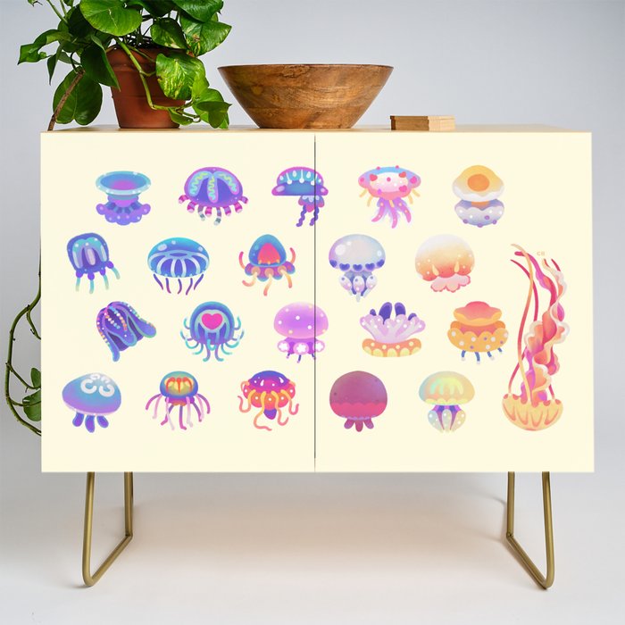 Jellyfish Day - pastel Credenza Gallery Image 1