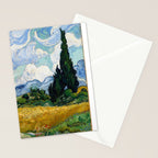 Wheat Field with Cypresses Stationery Card Gallery Image 2