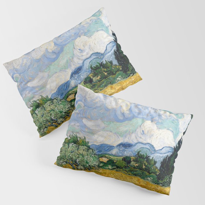 Wheat Field with Cypresses Pillow Sham Gallery Image 3